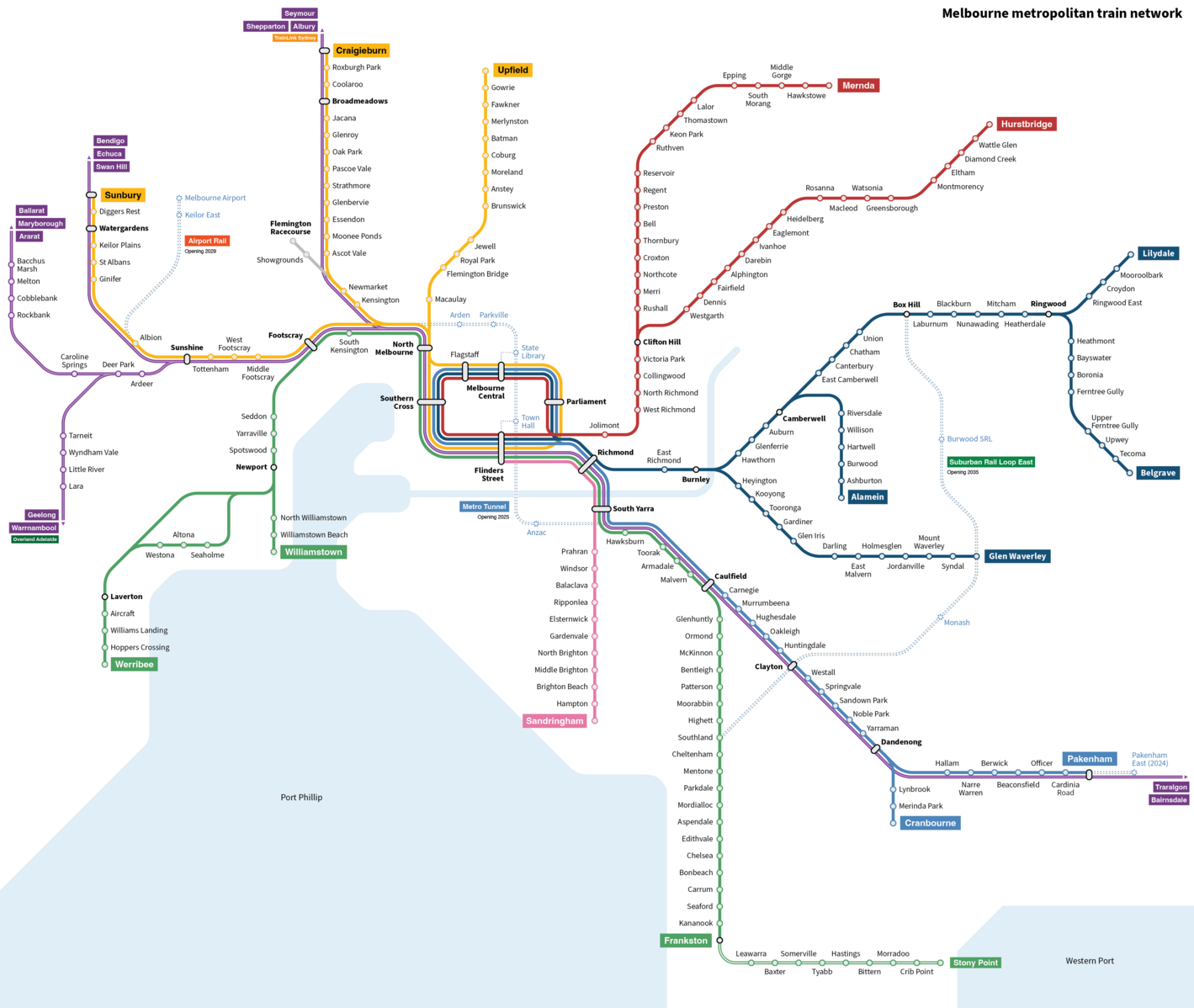 metro train map 